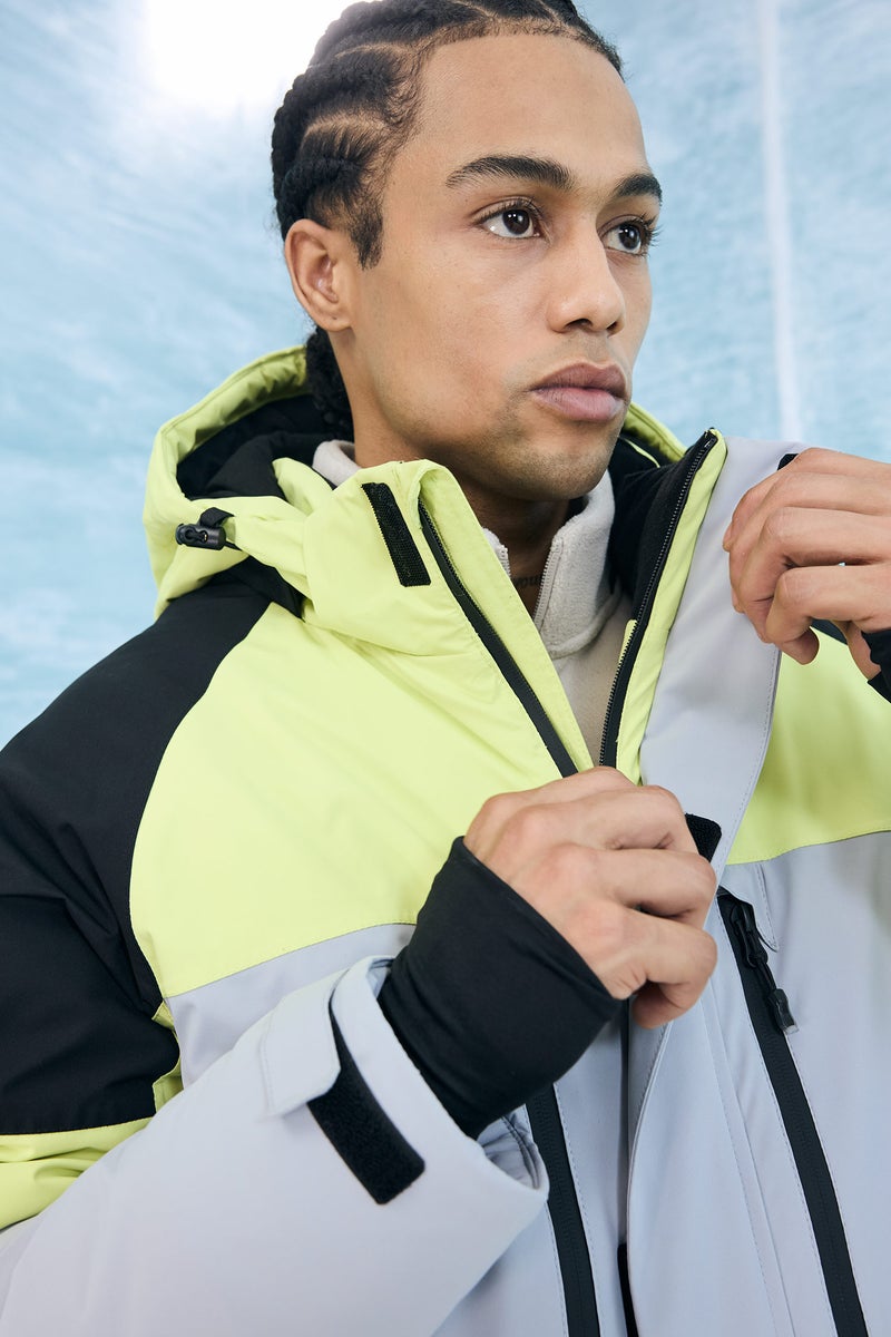 DeFacto Green Man Regular Fit Hooded Zippered Waterproof Ski Jacket Casual - Image 5